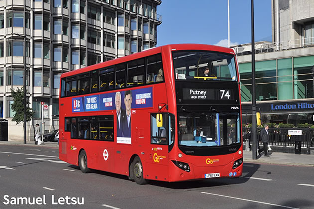 The 74 would no longer provide a direct route from Putney to Earl's Court 