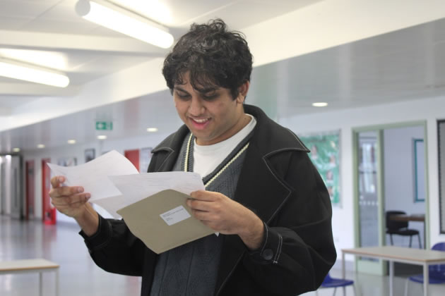 Danyal Khan opening his results 