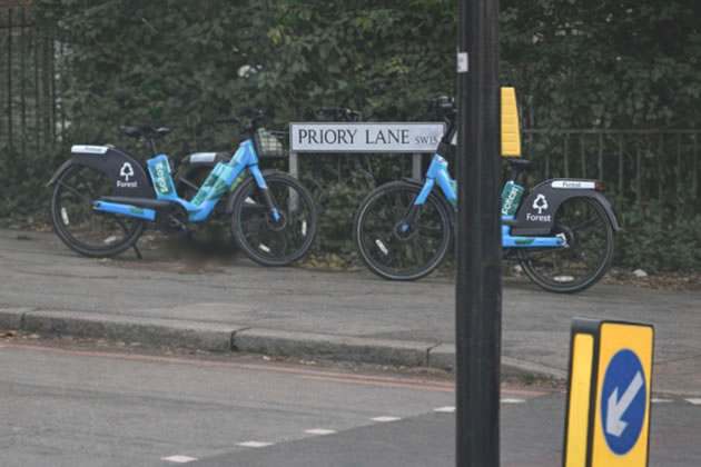 Forest e-bikes are now the only ones that can operate in both Wandsworth and Richmond boroughs 