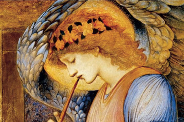 An Angel Playing a Flageolet" by Sir Edward Burne-Jones