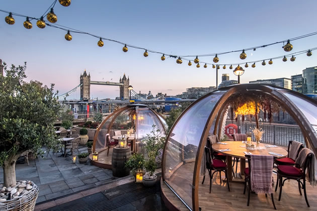 Coppa Club's igloos at its Tower Bridge site