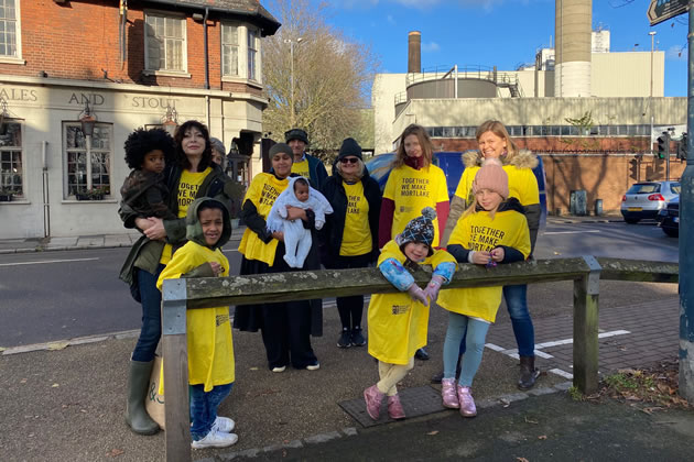Campaigners from the Mortlake Brewery Community Group