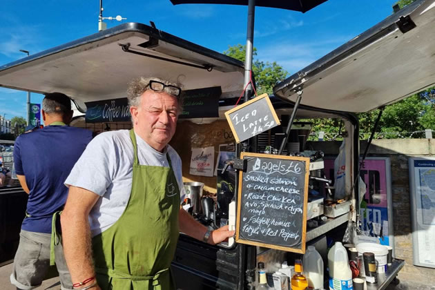 Tony McConnell has run the coffee van outside Southfields station for the last decade, but has lived in the local area for 20 years